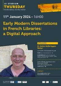 [LE STUDIUM THURSDAY] Early Modern Dissertations in French Libraries: a Digital Approach