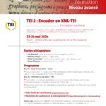 [Formation continue niveau avancé] TEI 2 : Encoder en XML-TEI